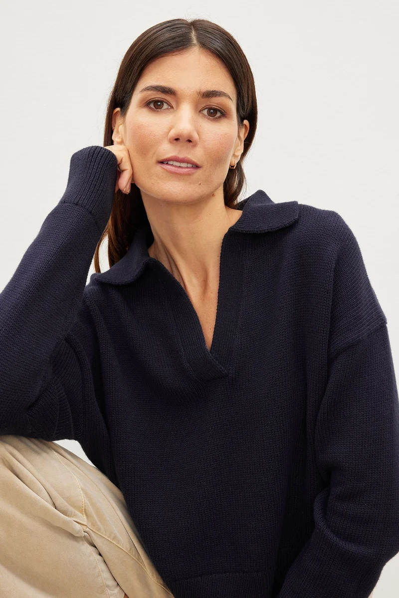 Lucie Navy Jumper