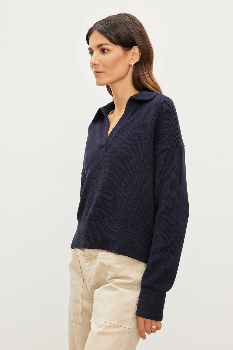 Lucie Navy Jumper