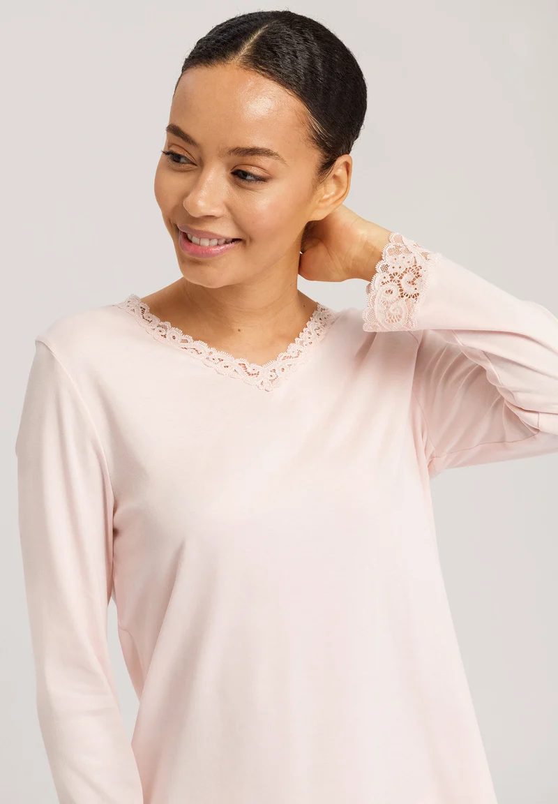 Moments NW L/SLV Pajama | crystal pink 077041-071334