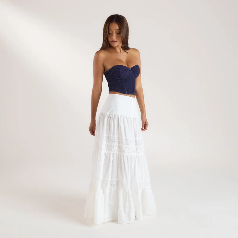 Denim Corset Top - Indigo