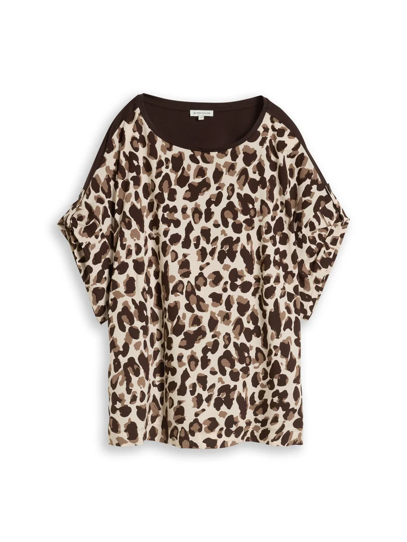 Plus Size - T-Shirt mit Leo-Print