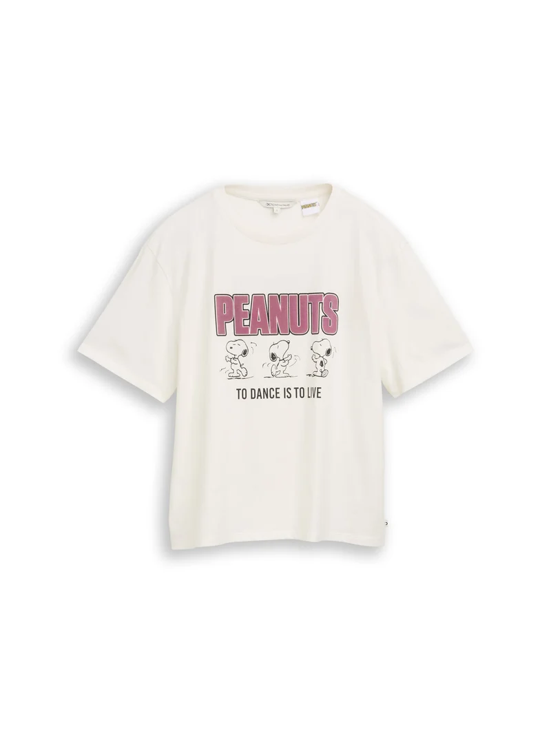 Boxy Fit T-Shirt mit Snoopy-Print