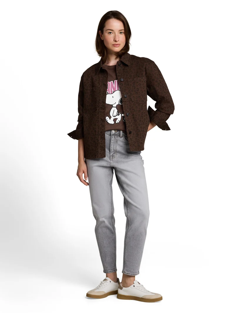 Boxy Fit T-Shirt mit Snoopy-Print