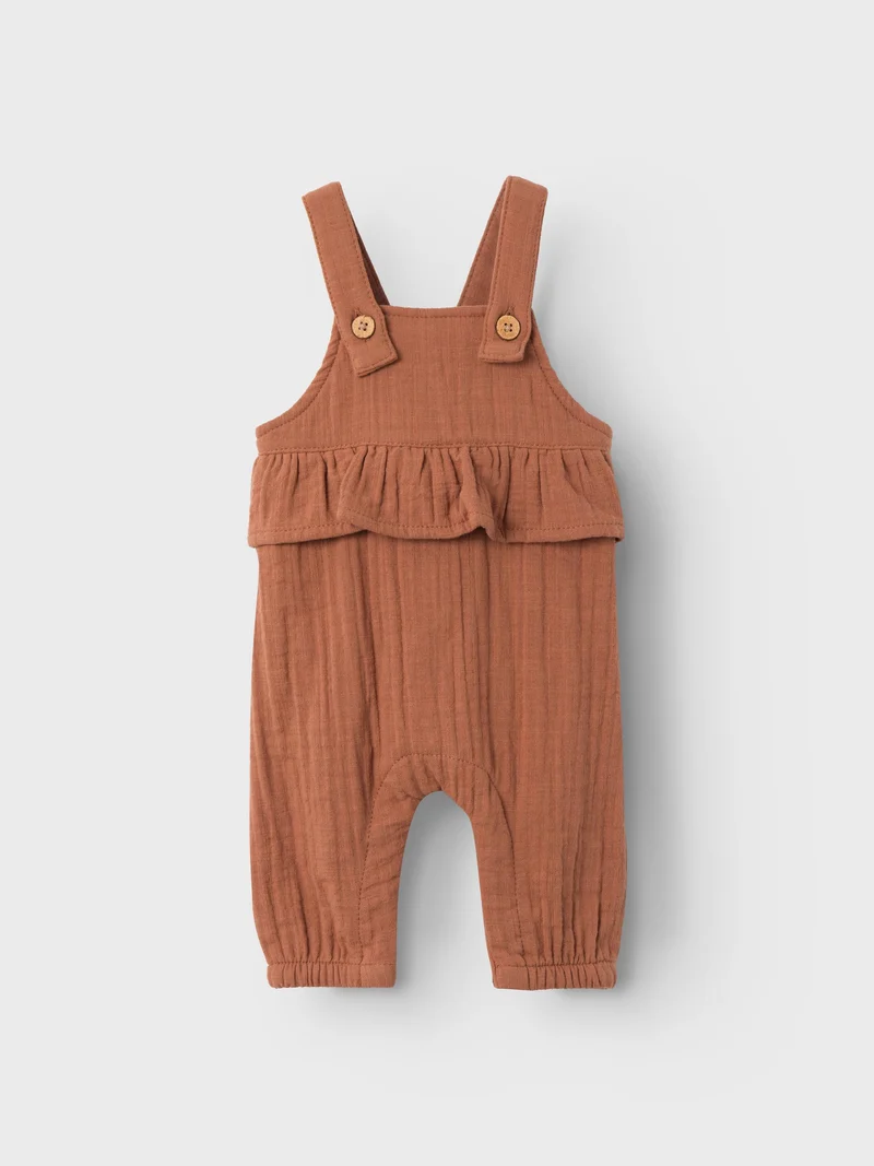 Lil' Atelier Overall aus Musselin - Tuda - Johannisbrotbraun