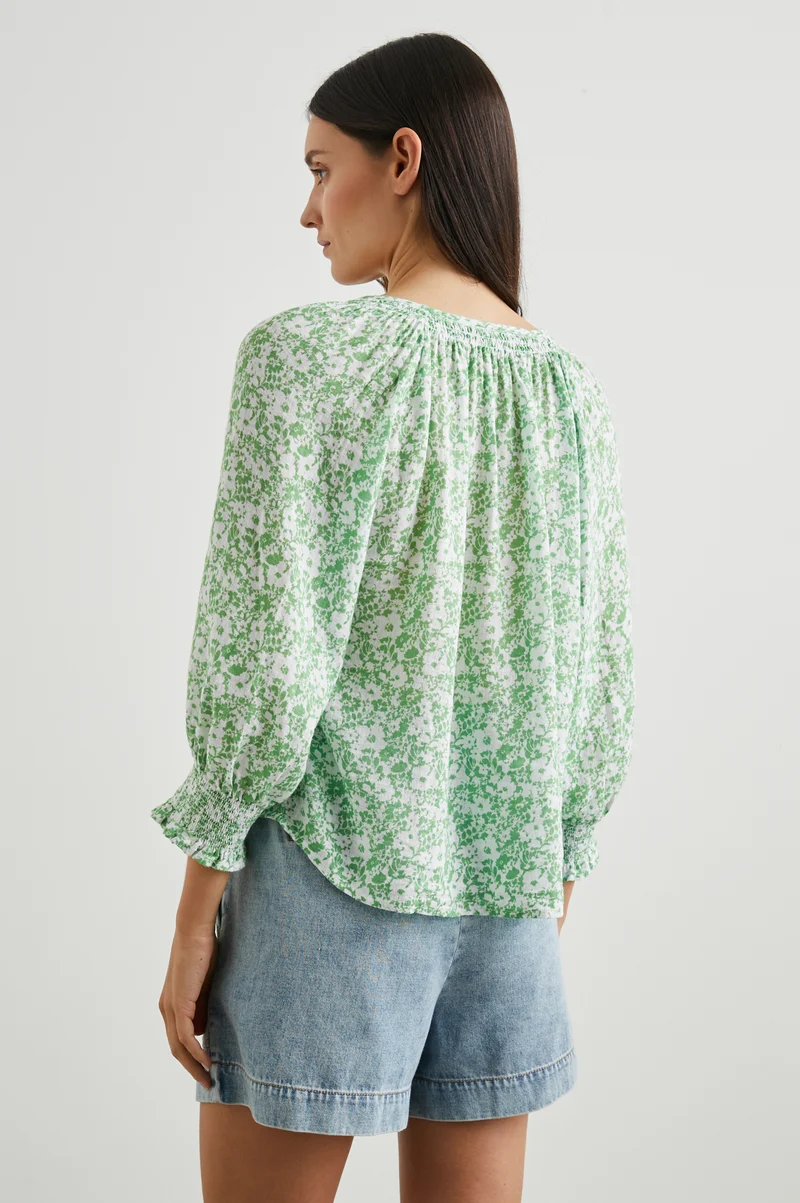 Mariah Green Texture Top