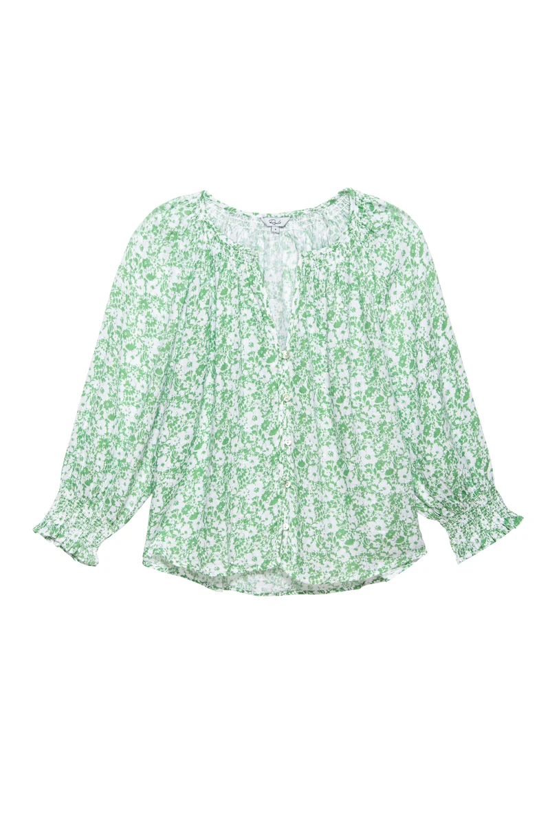 Mariah Green Texture Top