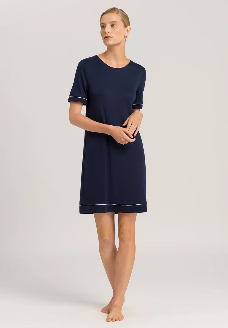 Natural Comfort S/SLV Nightdress 90cm | deep navy 077963-071610