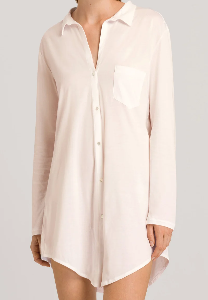 Cotton Deluxe L/SLV Nightdress 90cm | crystal pink 077958-071334