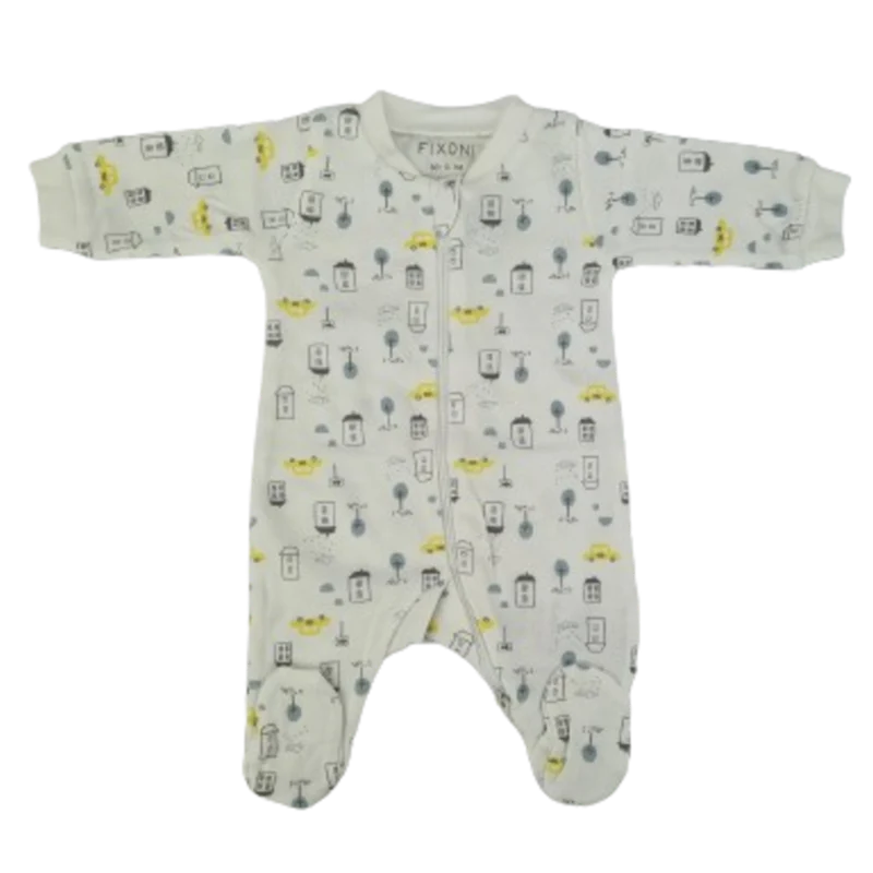 Fixoni Jumpsuit/Nachthemd mit Füßen - Neu Nadja - Von - Weiß