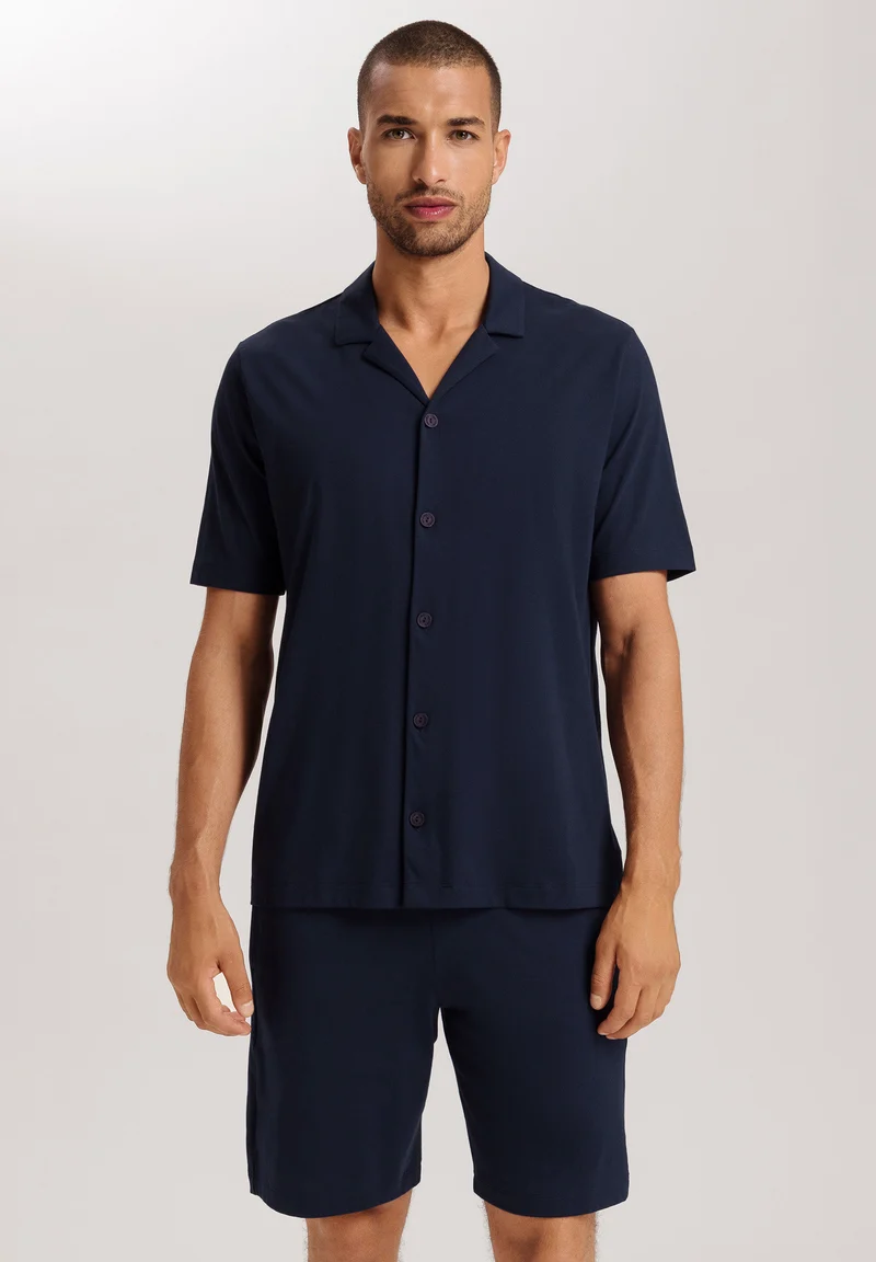 Night & Day S/SLV Henley Shirt | deep navy 075752-071610