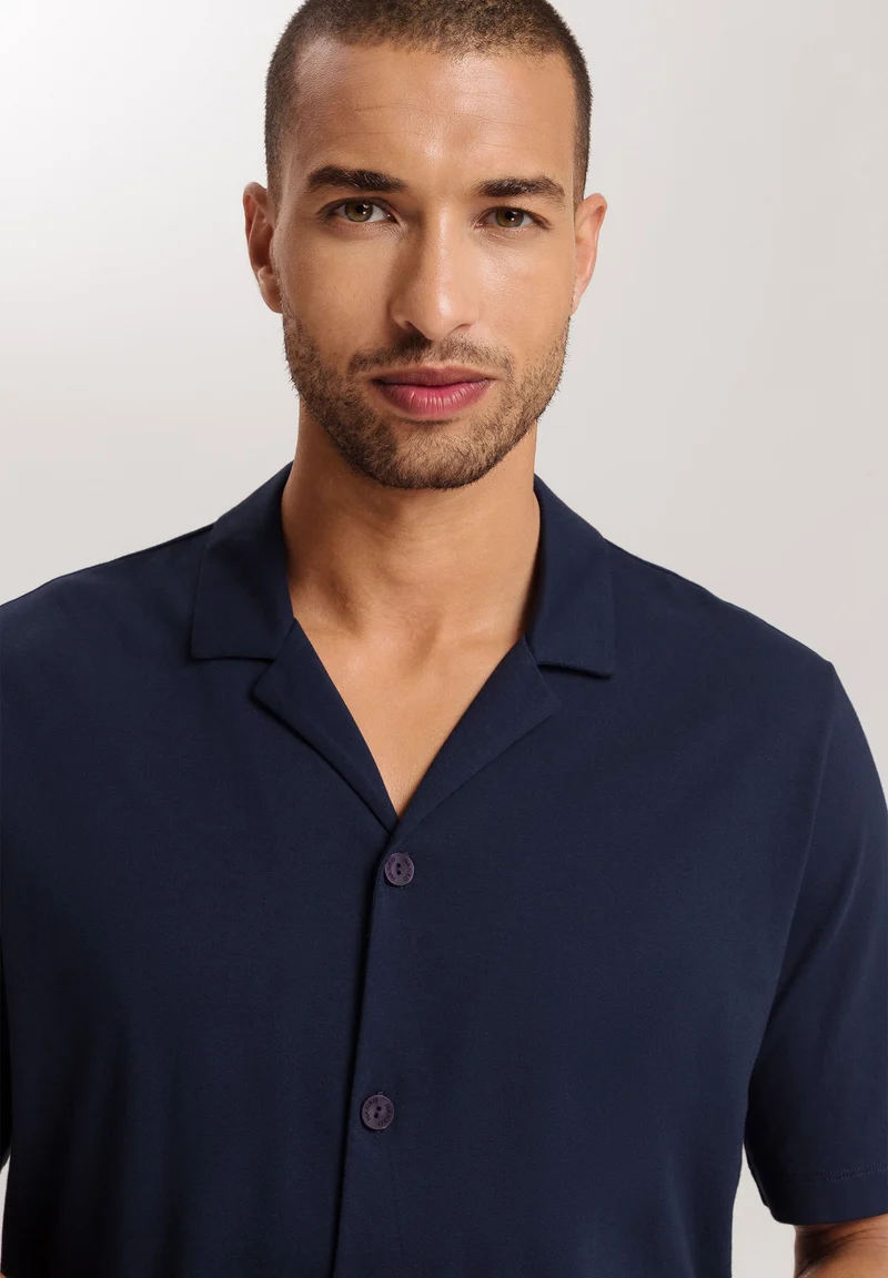 Night & Day S/SLV Henley Shirt | deep navy 075752-071610