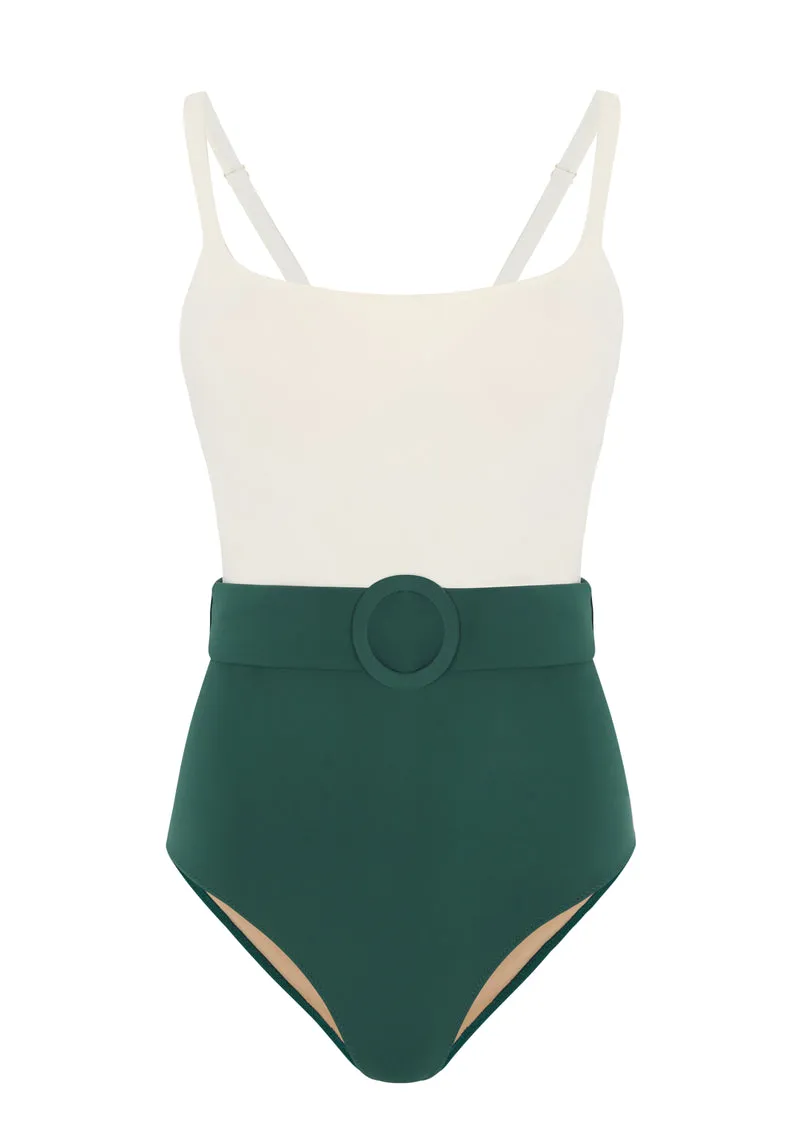 Cassandra Forest Green One Piece