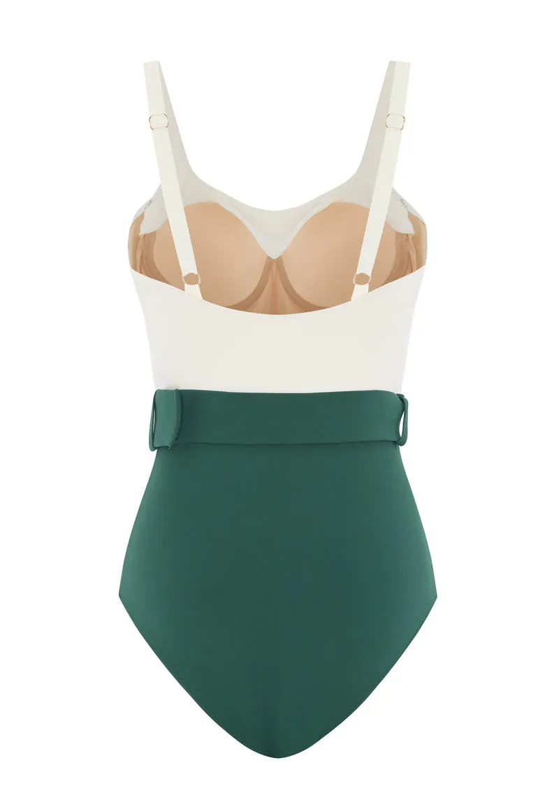 Cassandra Forest Green One Piece