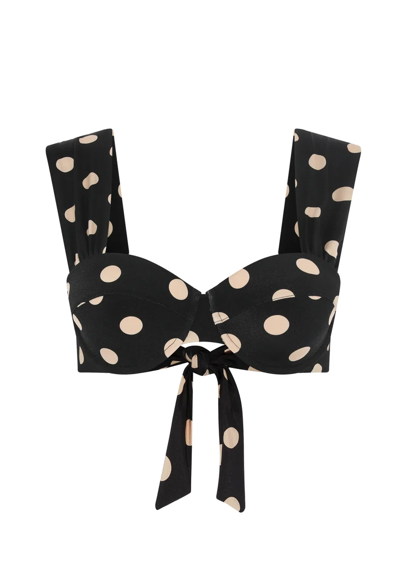 Audrey Almond Spot Bikini Top