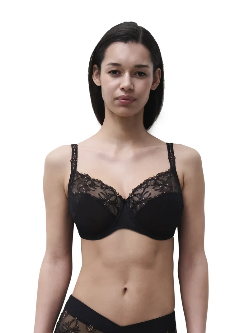 Chantelle – Champs-Élysées 3-teiliger BH, schillerndes Schwarz