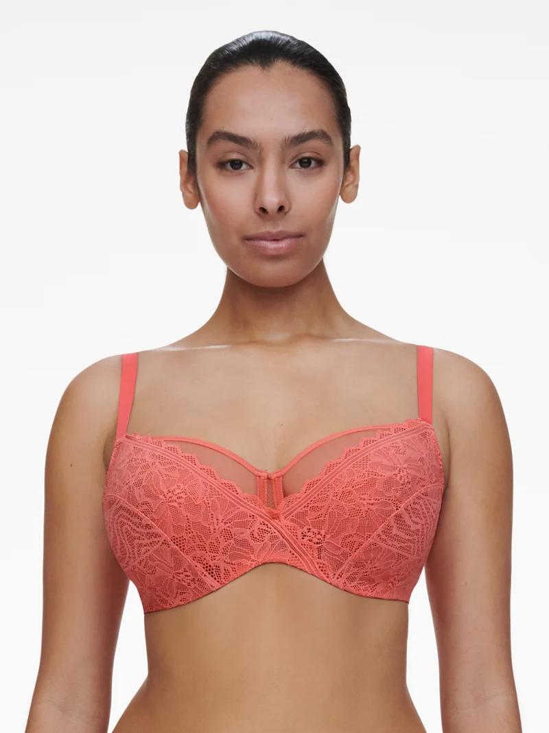 Chantelle - Floral Touch sehr bedeckender Bügel-BH Koralle