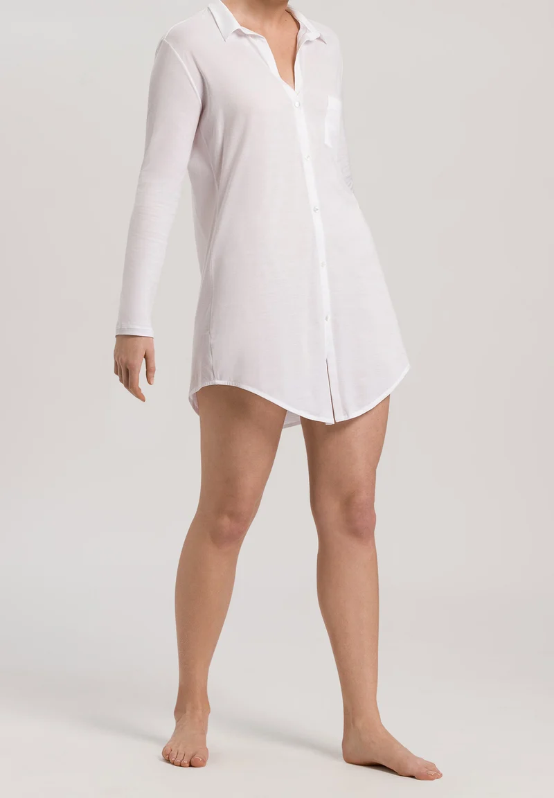 Cotton Deluxe L/SLV Nightdress 90cm | white 077958-070101