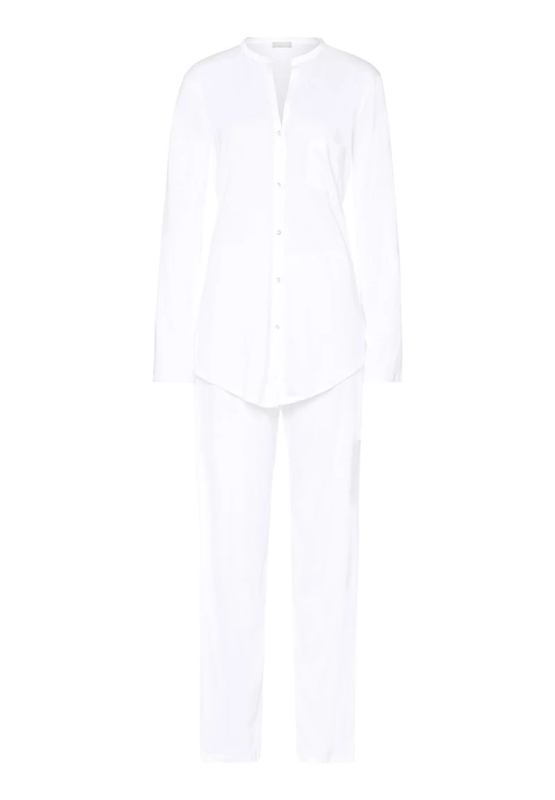 Cotton Deluxe L/SLV Pajama | white 077956-070101