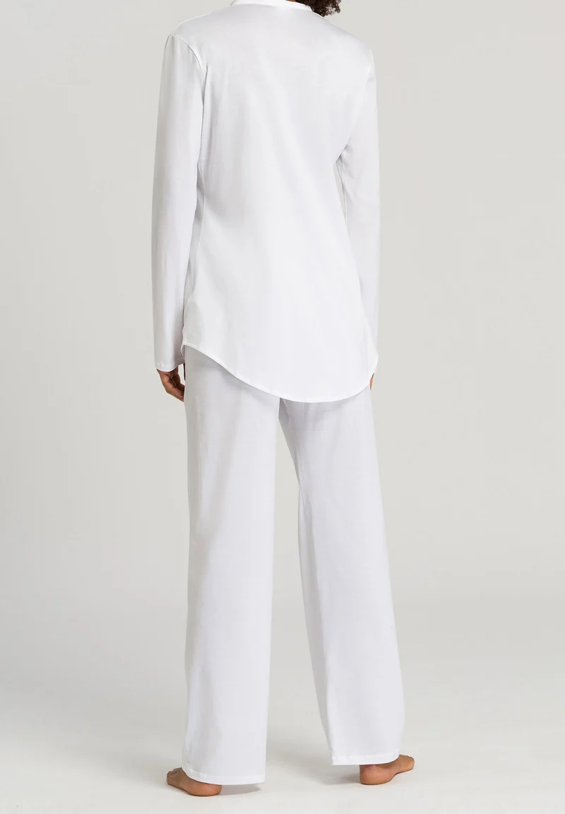 Cotton Deluxe L/SLV Pajama | white 077956-070101