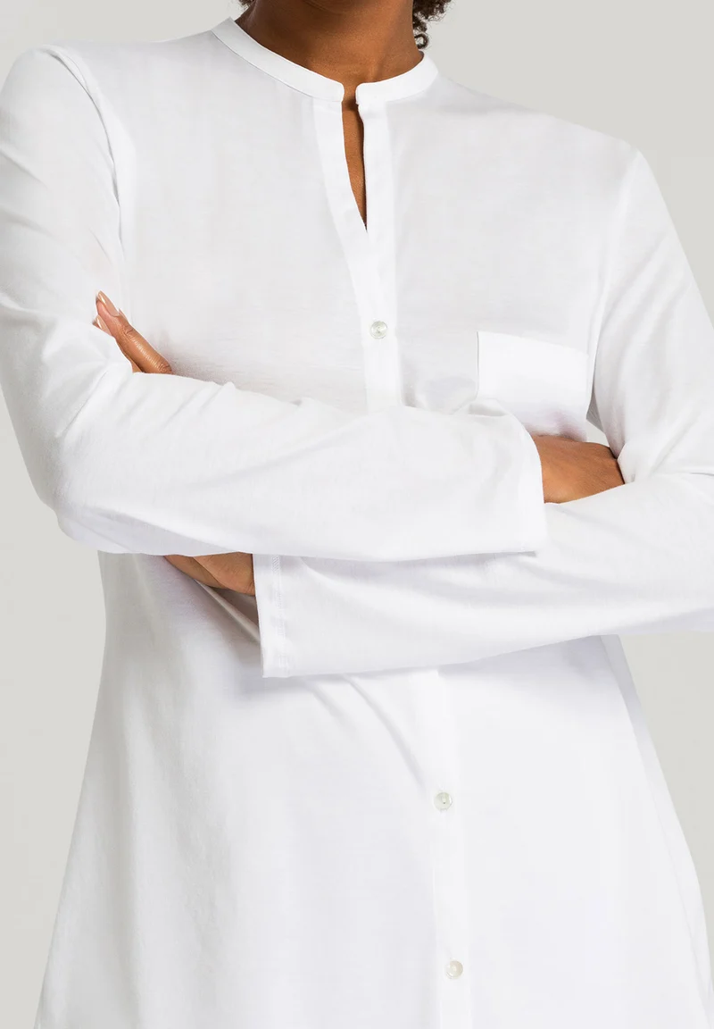 Cotton Deluxe L/SLV Pajama | white 077956-070101