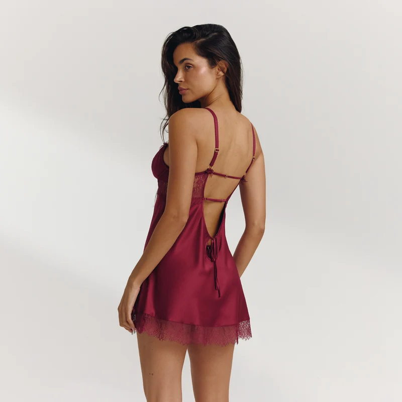 Adaline Slipkleid (Set) - Beere