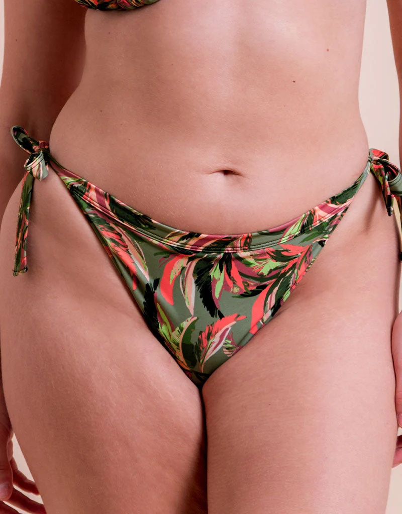 Curvy Kate Sunset Palm String Bikini Brief Palm Print