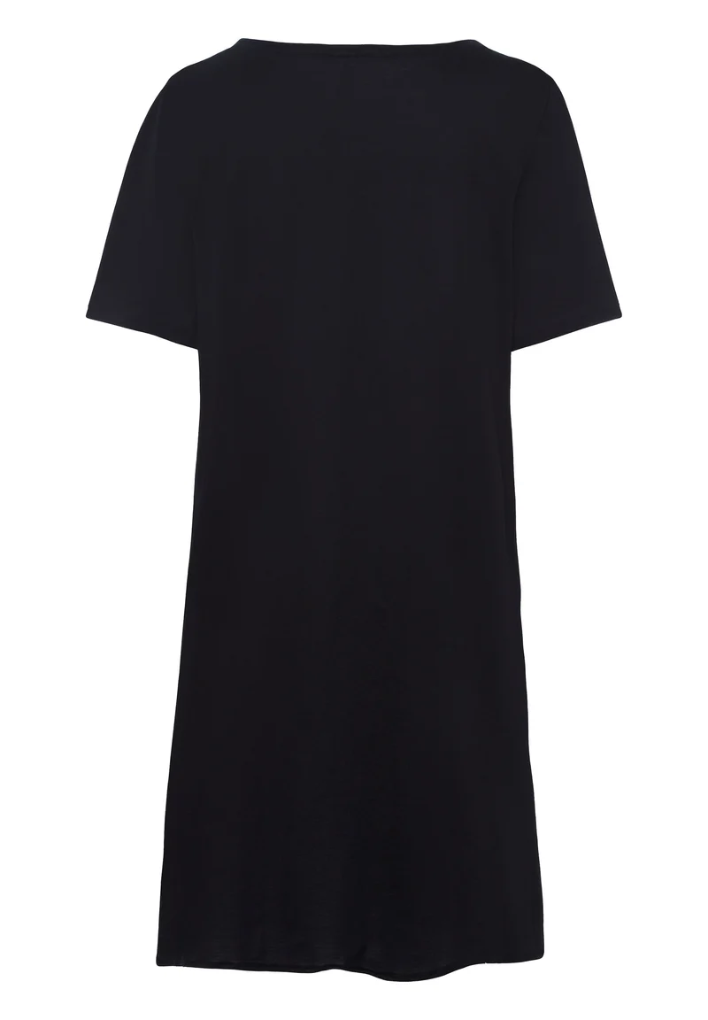 Cotton Deluxe S/SLV Nightdress 90cm | black 077953-070019