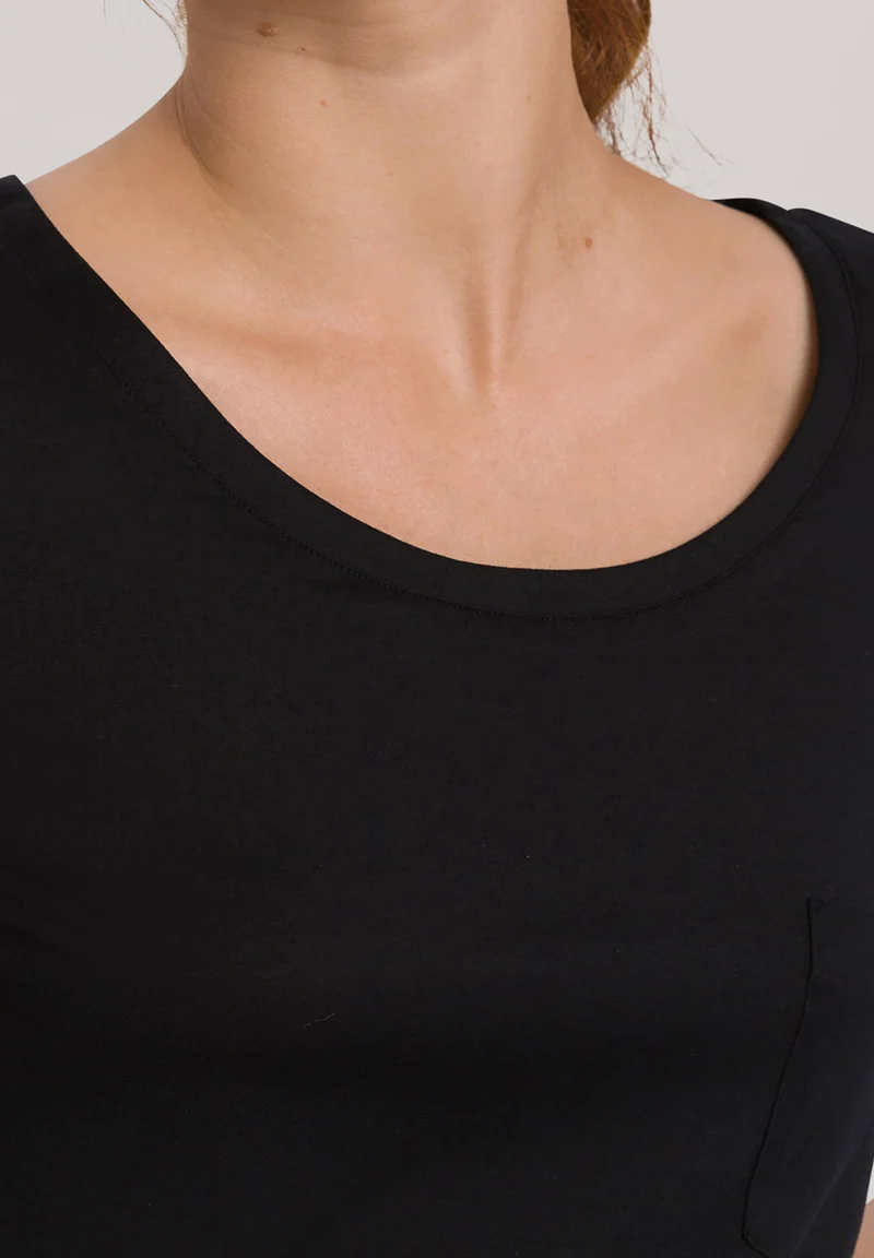 Cotton Deluxe S/SLV Nightdress 90cm | black 077953-070019