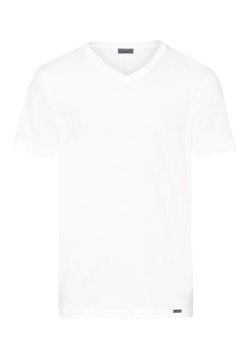 Living Shirts S/SLV Shirt V-Neck | white 075051-070101