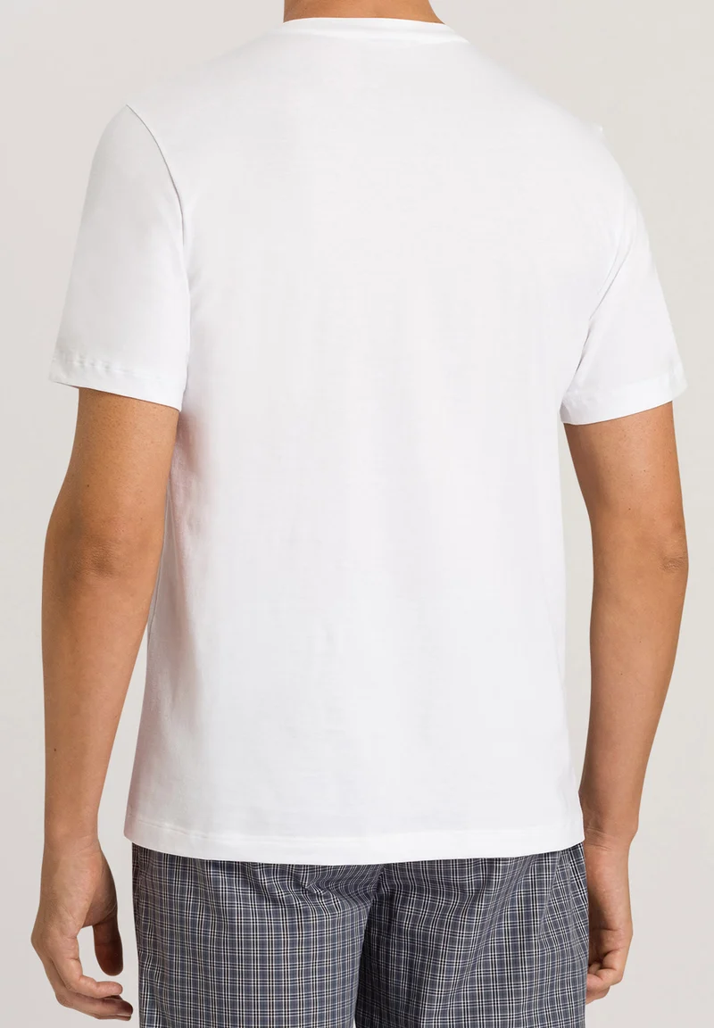Living Shirts S/SLV Shirt V-Neck | white 075051-070101