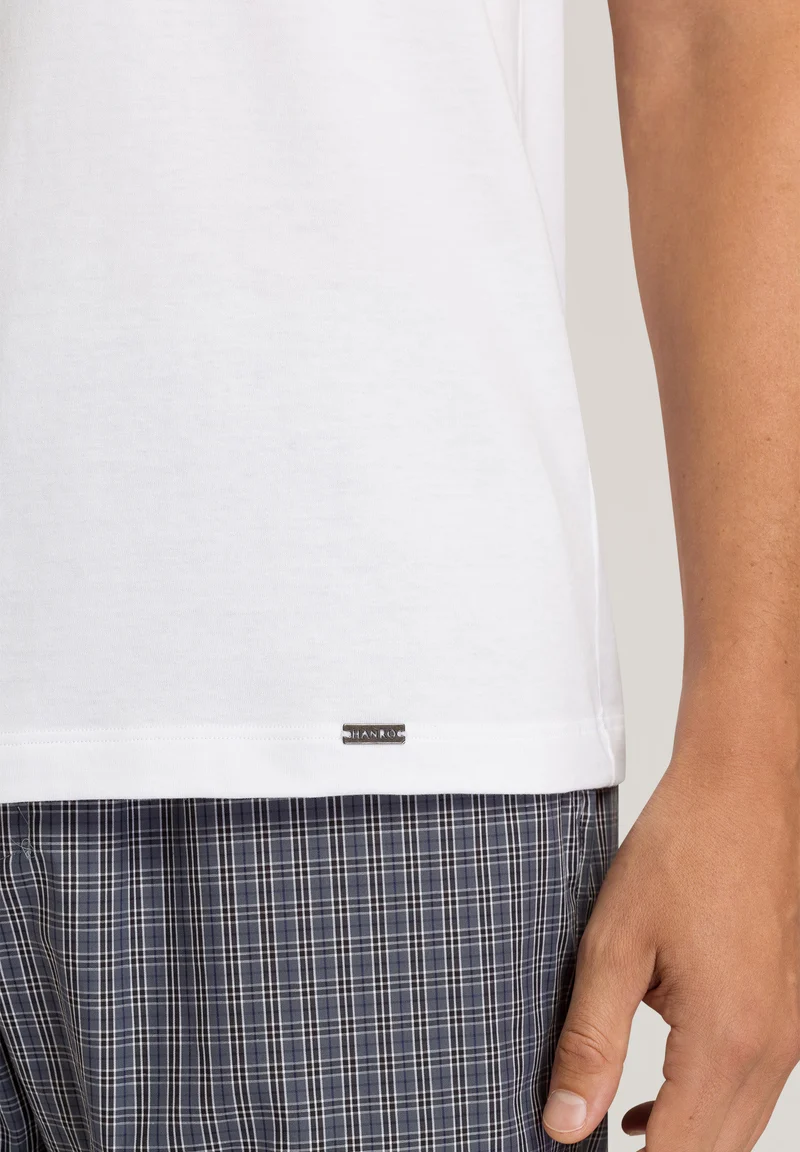 Living Shirts S/SLV Shirt V-Neck | white 075051-070101
