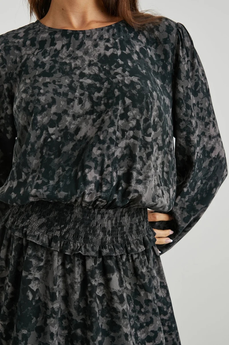 Inez Charcoal Tortoise Dress
