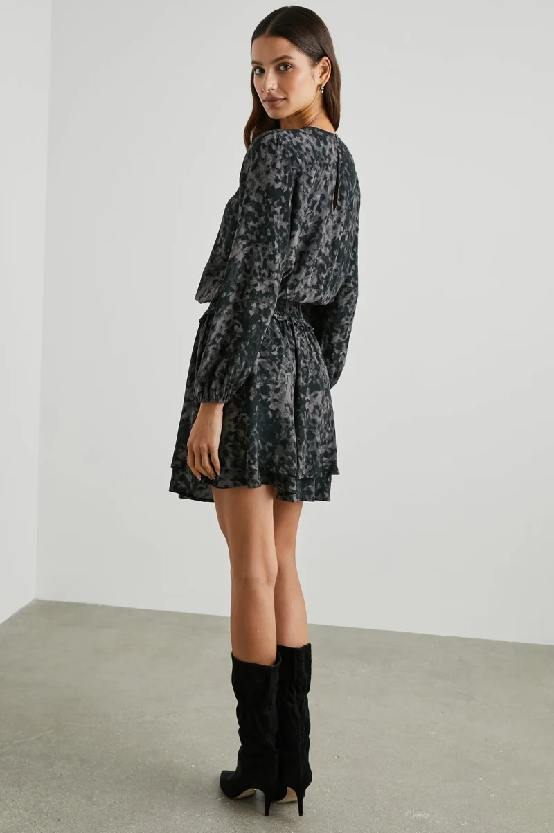 Inez Charcoal Tortoise Dress