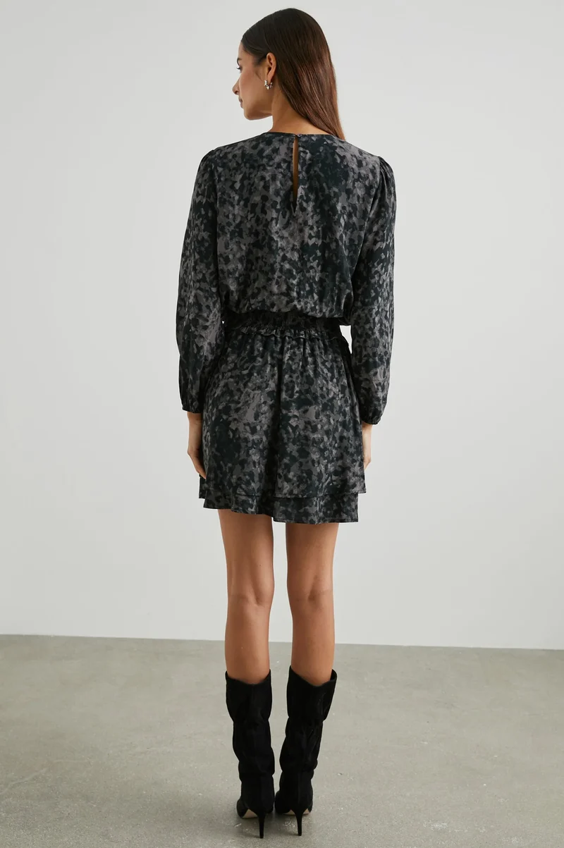 Inez Charcoal Tortoise Dress
