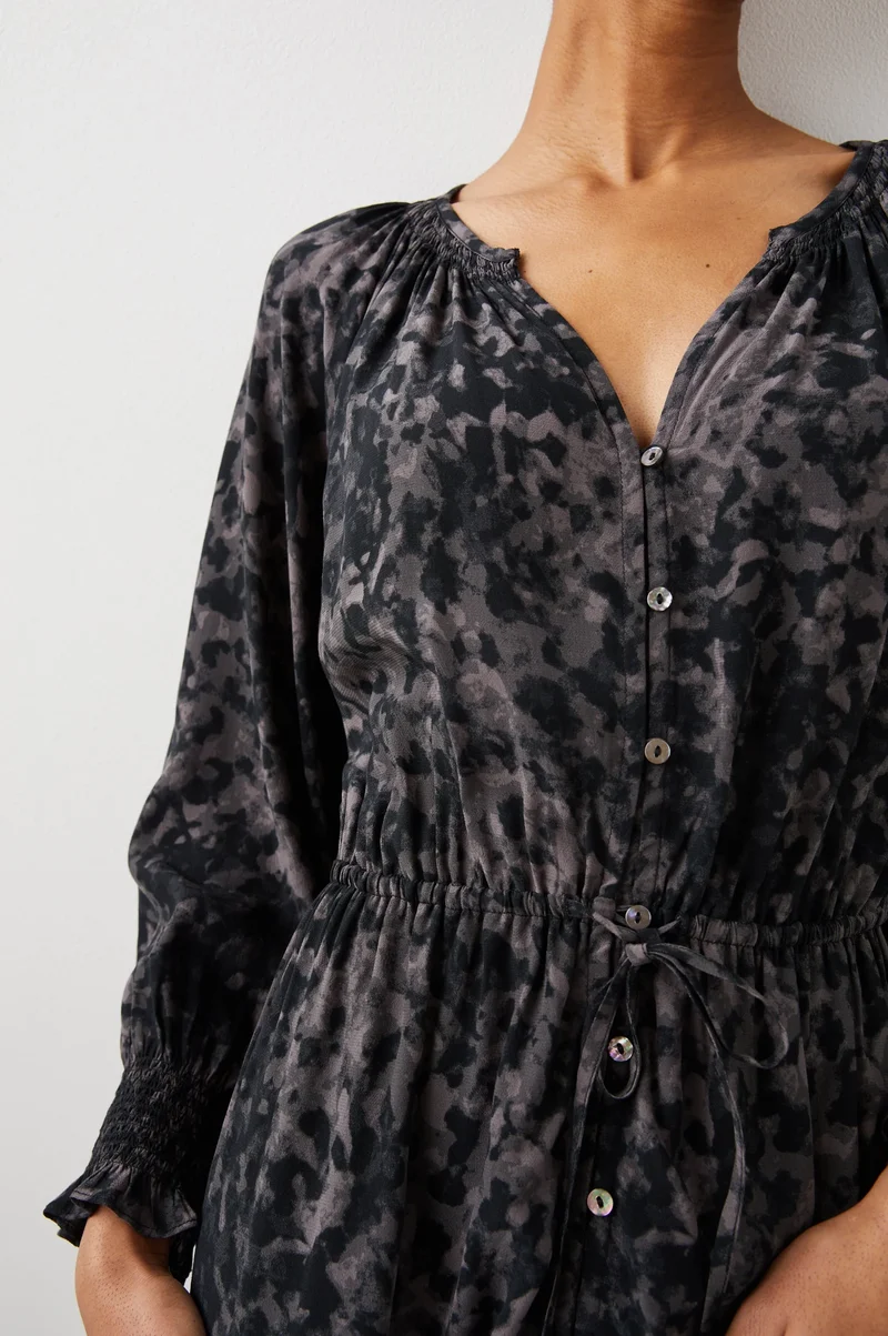 Cece Charcoal Tortoise Dress