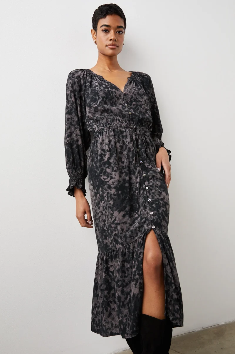 Cece Charcoal Tortoise Dress