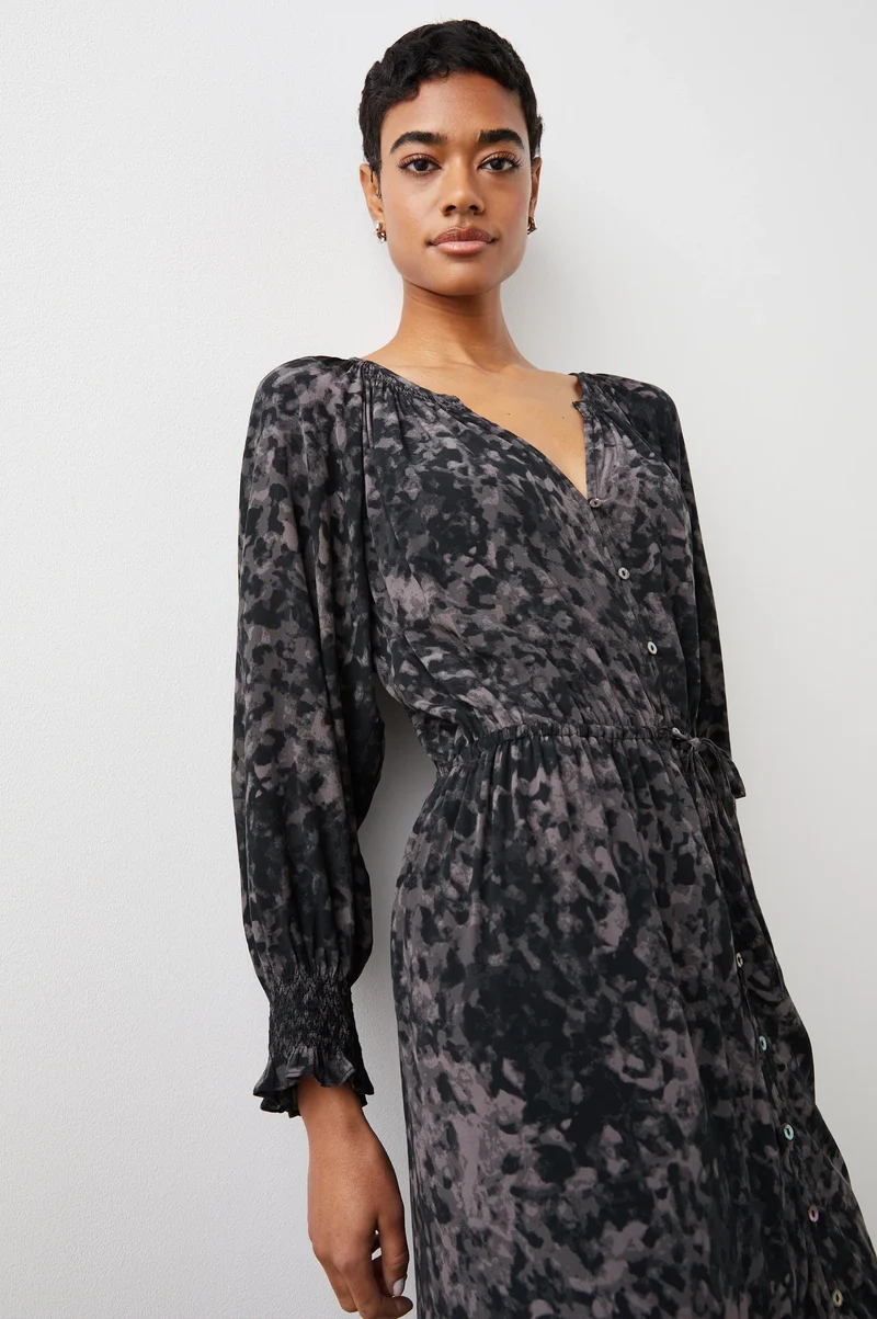 Cece Charcoal Tortoise Dress