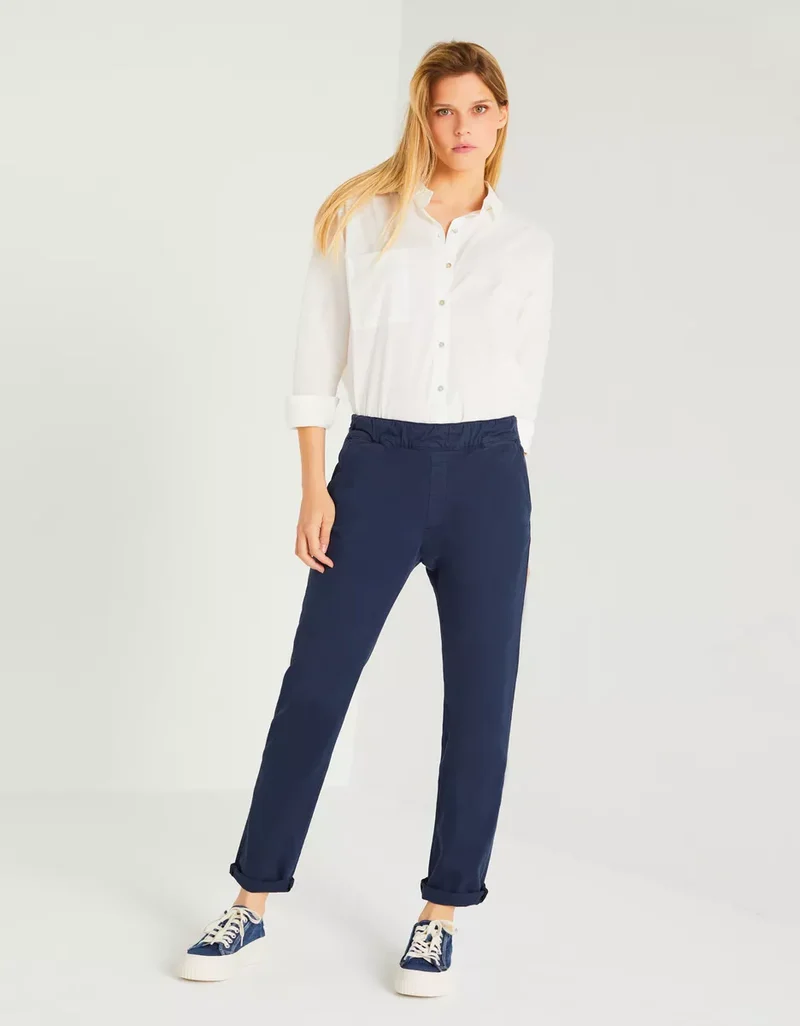 Suzie Chino Trousers Dark Navy