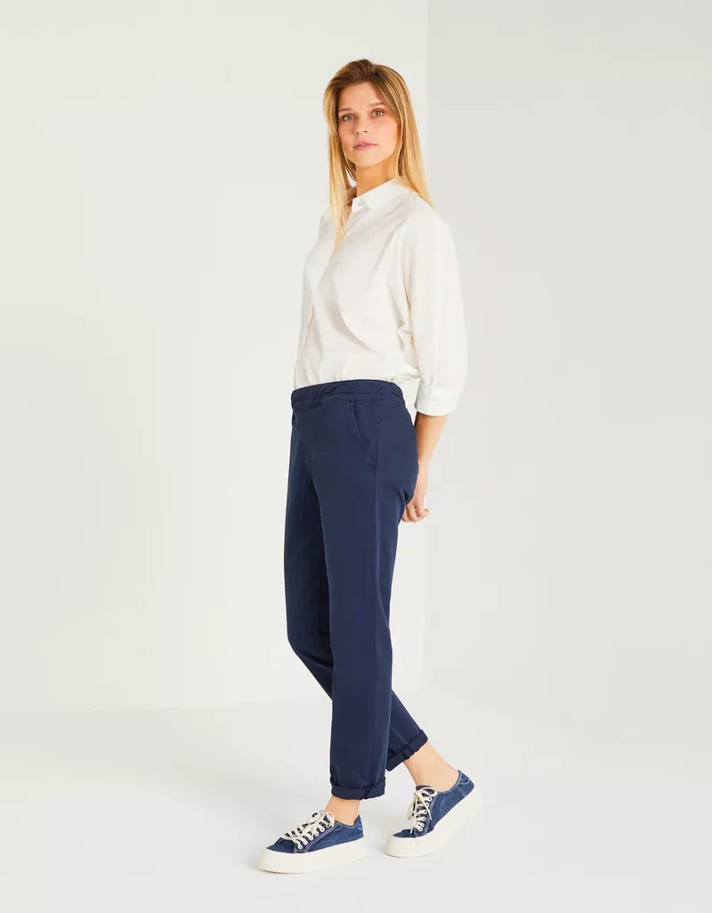 Suzie Chino Trousers Dark Navy