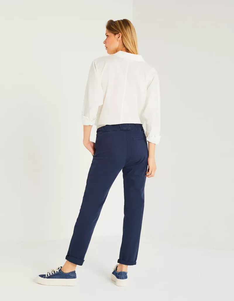 Suzie Chino Trousers Dark Navy