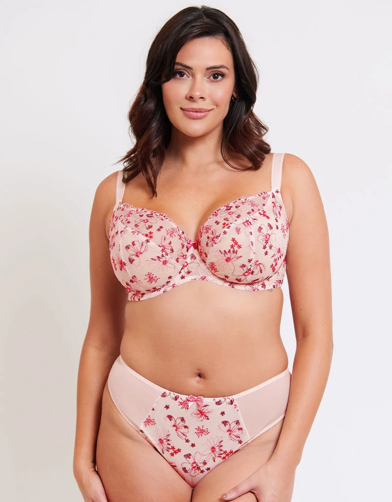 Flirtelle Rosie Brazilian Brief Cream/Berry Mix