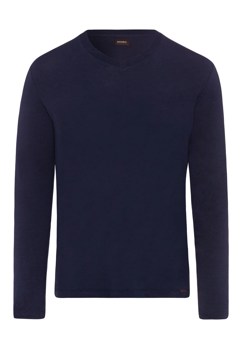 Casuals L/SLV Shirt V-Neck | deep navy 075036-071610