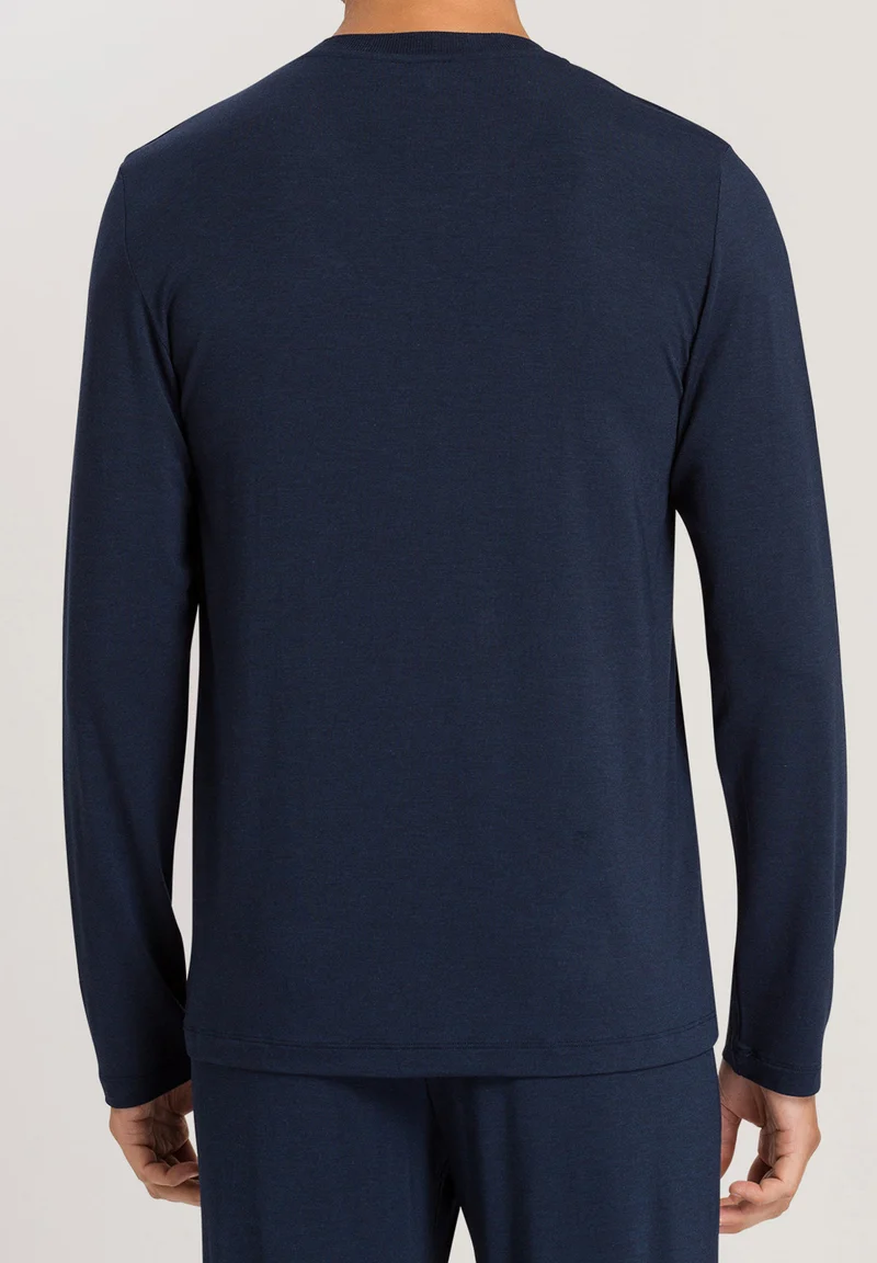 Casuals L/SLV Shirt V-Neck | deep navy 075036-071610