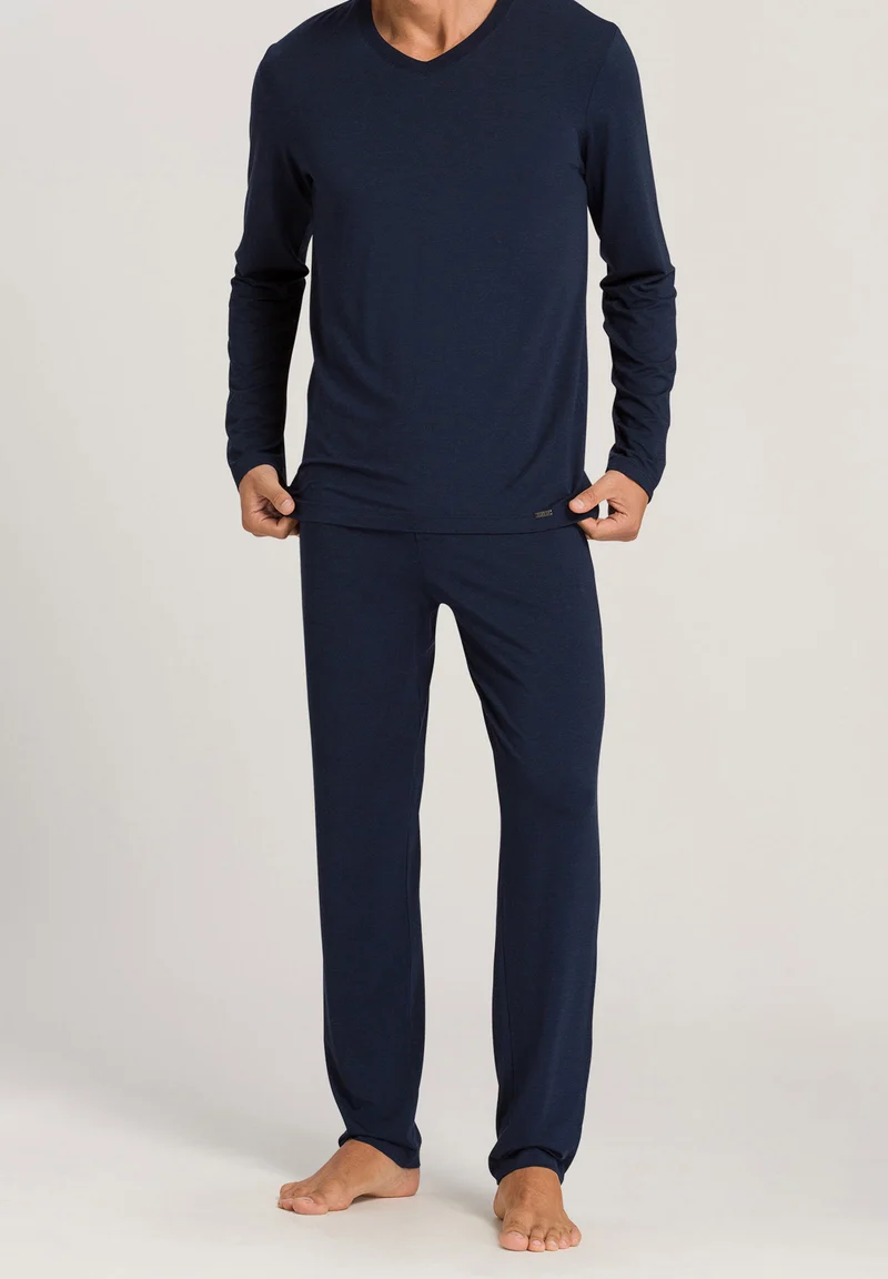 Casuals L/SLV Shirt V-Neck | deep navy 075036-071610
