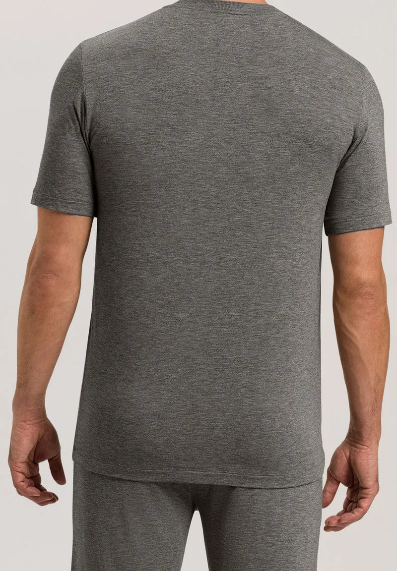 Casuals S/SLV Shirt V-Neck | stone melange 075035-071945