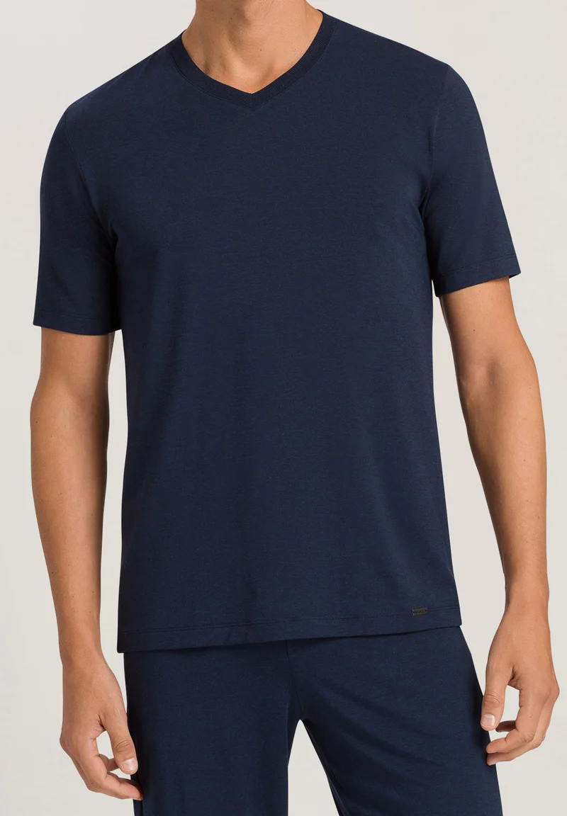 Casuals S/SLV Shirt V-Neck | deep navy 075035-071610