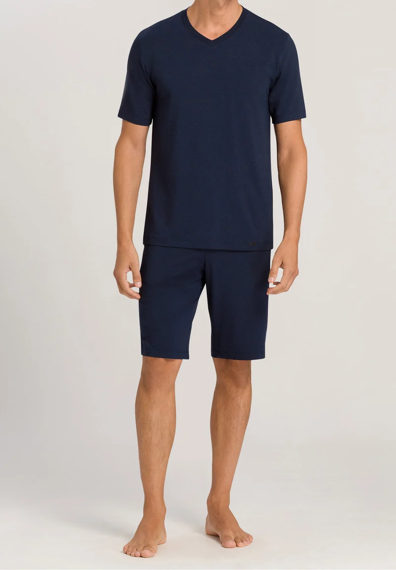 Casuals S/SLV Shirt V-Neck | deep navy 075035-071610