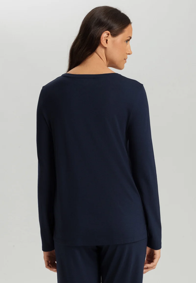 Sleep & Lounge L/SLV Shirt | deep navy 074844-071610