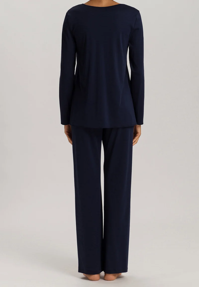 Cotton Silk L/SLV Pajama | deep navy 074816-071610