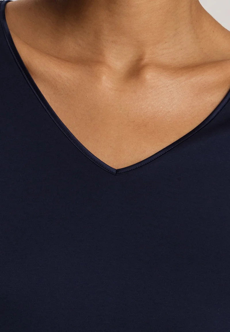 Cotton Silk L/SLV Pajama | deep navy 074816-071610